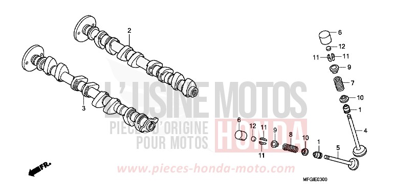 NOCKENWELLE/VENTIL von Hornet ABS PEARL SPRINT YELLOW (Y211) von 2011